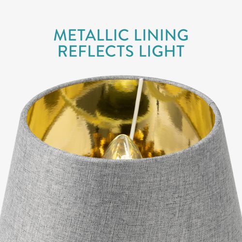 Set 2 Abajururi, E27, Gri/Alb, Navaris, 53997.22.40