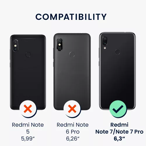 Husa Kwmobile pentru Xiaomi Redmi Note 7/Redmi Note 7 Pro, Silicon, Albastru, 48714.186