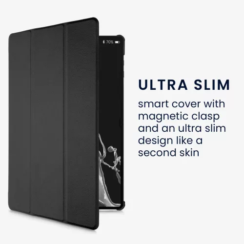 Husa pentru tableta Samsung Galaxy Tab S8 Plus, Kwmobile, Negru, Piele ecologica, 57464.01