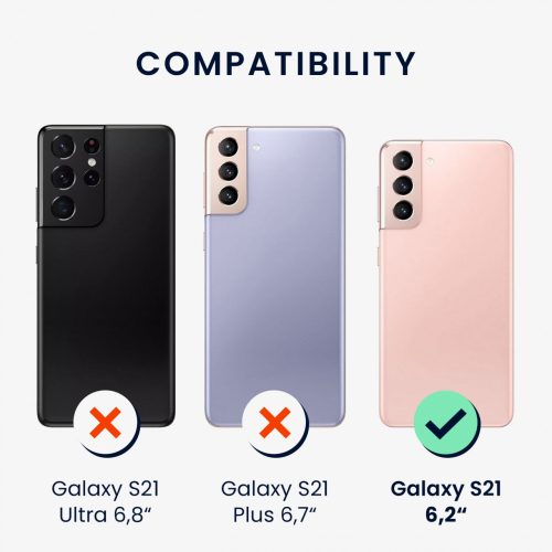 Husa Kwmobile pentru Samsung Galaxy S21, Silicon, Albastru, 56681.202