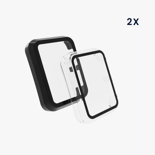 Set 2 Huse pentru Huawei Watch D, Kwmobile, Negru/Transparent, Plastic, 57778.01