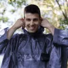Poncho de ploaie Navaris unisex, 100x154 cm, impermeabil, albastru, EVA, 52203.01.17