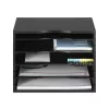 Organizator documente Navaris, 33x24.5x26 cm, rafturi reglabile, birou, negru, MDF/bambus