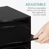 Organizator documente Navaris, 33x24.5x26 cm, rafturi reglabile, birou, negru, MDF/bambus