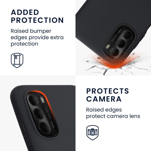 Husa Kwmobile pentru Motorola Moto G (2022), Silicon, Negru, 58530.47