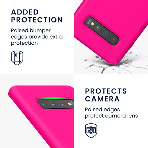 Husa Kwmobile pentru Samsung Galaxy S10 Plus, Silicon, Roz, 49028.77