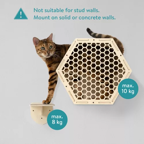 Mobilier de catarat pentru pisici Navaris, Bej, Lemn, 58934.04