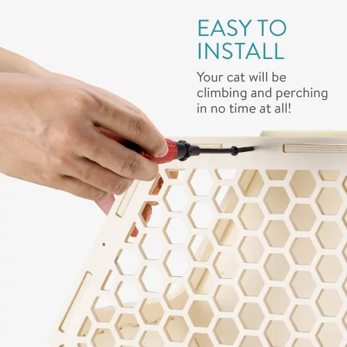 Mobilier de catarat pentru pisici Navaris, Bej, Lemn, 58934.04