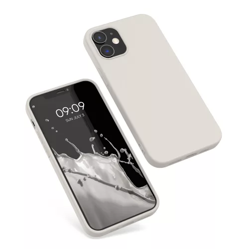 Husa Kwmobile pentru Apple iPhone 12/iPhone 12 Pro, Silicon, Alb, 53938.204