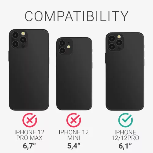 Husa Kwmobile pentru Apple iPhone 12/iPhone 12 Pro, Silicon, Alb, 53938.204