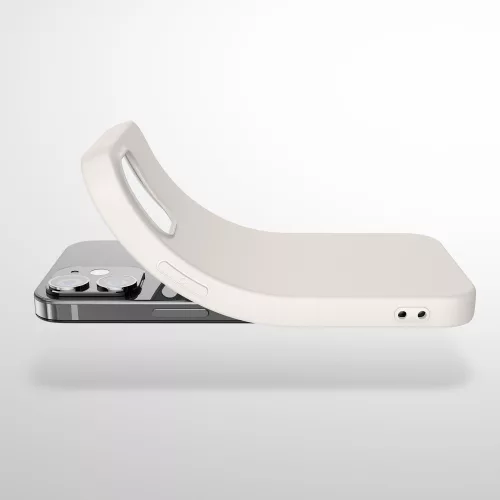 Husa Kwmobile pentru Apple iPhone 12/iPhone 12 Pro, Silicon, Alb, 53938.204