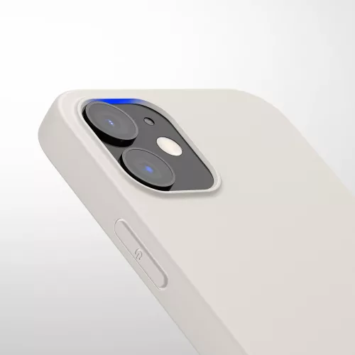 Husa Kwmobile pentru Apple iPhone 12/iPhone 12 Pro, Silicon, Alb, 53938.204