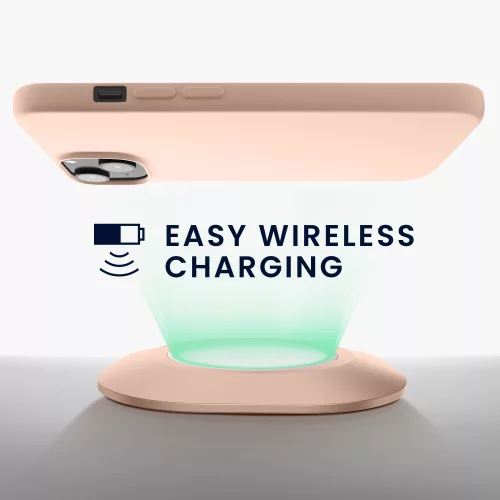 Husa Kwmobile pentru Apple iPhone 14, Silicon, Crem, 59079.225