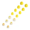 Set 14 Eartip kwmobile pentru Sony WF-1000XM3/WF-1000XM4, Silicon, Galben/Alb, 50710.06