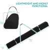 Set huse schi si clapari Navaris, geanta schi 190 cm, compartiment clapari 42x38x22 cm, negru, textil