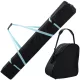Set huse schi si clapari Navaris, geanta schi 170 cm, compartiment clapari 42x38x22 cm, negru, textil