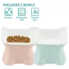 Set 2 boluri ceramica pentru pisici Navaris, 120 ml, design ridicat, ceramica, 61289.06