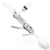 Set tacamuri de calatorie pliabile 6 in 1, din otel inoxidabil, cu sac depozitare, 60998.01