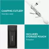 Set tacamuri de calatorie pliabile 6 in 1, din otel inoxidabil, cu sac depozitare, 60998.01