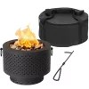 Focar fara fum portabil Navaris cu poker, 31.5x45x31.5 cm, pentru camping, 61571.01