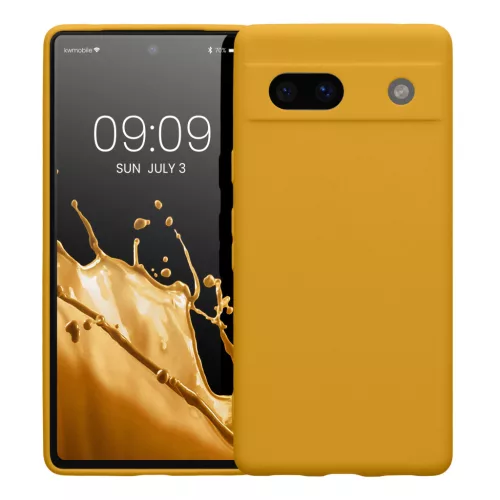 Husa Kwmobile pentru Google Pixel 7a, Portocaliu, Silicon, 61598.191