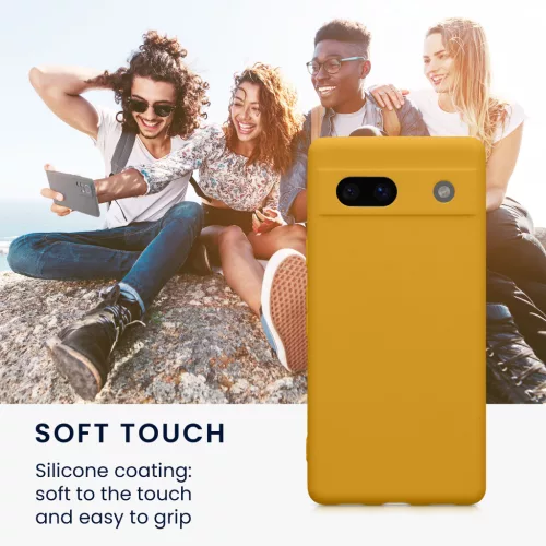 Husa Kwmobile pentru Google Pixel 7a, Portocaliu, Silicon, 61598.191