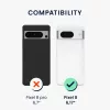 Husa Kwmobile pentru Google Pixel 8, Gri inchis, Textil/Plastic, 61883.19