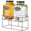 Dozator dublu bauturi Navaris, 5L, suport metalic, 2 compartimente, NAV000017KN003C
