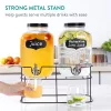 Dozator dublu bauturi Navaris, 5L, suport metalic, 2 compartimente, NAV000017KN003C