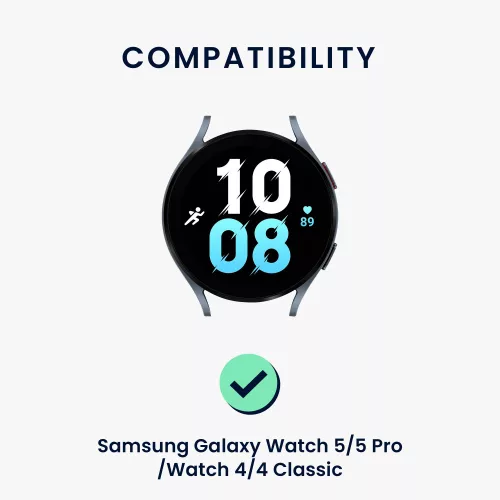 Curea Kwmobile pentru Samsung Galaxy Watch 5/Galaxy Watch 5 Pro/Galaxy Watch 4, Roz deschis, Nylon, KWM000024XZ002C