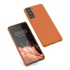 Husa Kwmobile pentru Samsung Galaxy S21, Portocaliu, Silicon, KWM000012BT071C