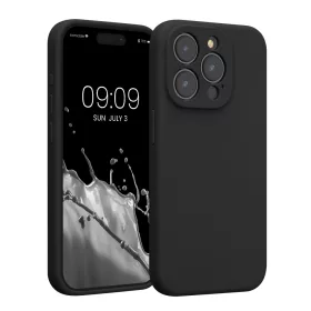   Husa Kwmobile pentru Apple iPhone 15 Pro, Negru, Silicon, KWM000022OM003C