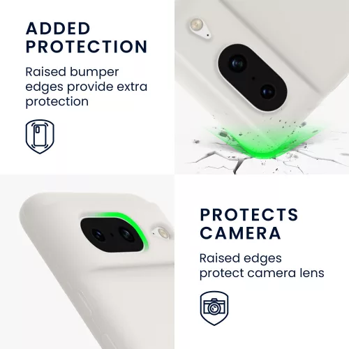 Husa Kwmobile pentru Google Pixel 8, Alb, Silicon, KWM000020JF002C