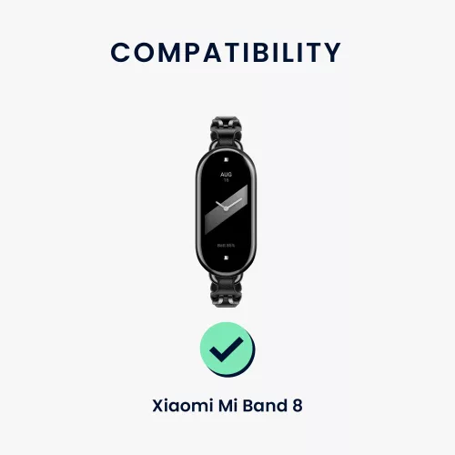 Curea Kwmobile pentru Xiaomi Mi Band 8, Alb, Silicon, KWM0000253R001C