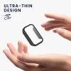 Set 2 Huse complete Kwmobile pentru Xiaomi Smart Band 8 Active/Redmi Band 2, Transparent/Negru, Plastic, KWM0000254Q002C