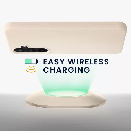 Husa Kwmobile pentru Samsung Galaxy A55, Crem, Silicon, KWM000021ME006C