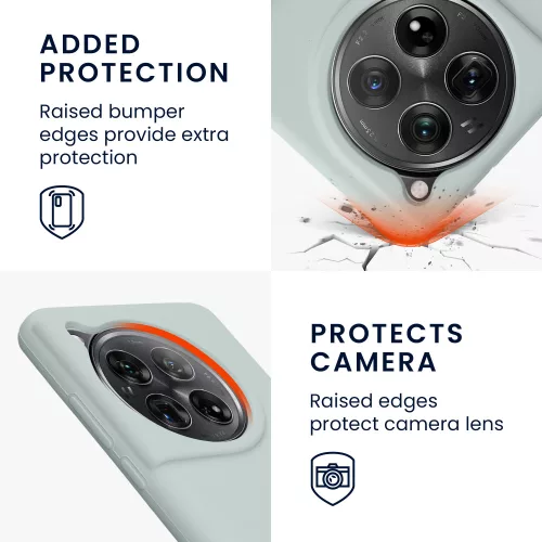 Husa Kwmobile pentru OnePlus 12, Verde deschis, Silicon, KWM000022QC004C