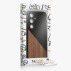 Husa Kwmobile pentru Samsung Galaxy S24, Maro/Negru, Lemn, KWM000021OQ001C