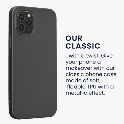 Husa Kwmobile pentru Apple iPhone 12/iPhone 12 Pro, Gri, Silicon, KWM000013WJ007C