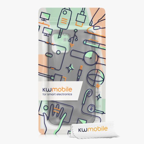 Husa Kwmobile pentru Apple iPhone 12/iPhone 12 Pro, Gri, Silicon, KWM000013WJ007C