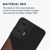 Husa Kwmobile pentru Motorola Moto G24/Moto E14/Moto G04, Maro/Negru, Lemn/Silicon, KWM000022RR001C