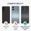Husa Kwmobile pentru Motorola Moto G24/Moto E14/Moto G04, Maro/Negru, Lemn/Silicon, KWM000022RR001C