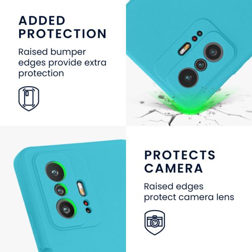 Husa Kwmobile pentru Xiaomi 11T/11T Pro, Albastru deschis, Silicon, KWM000014AW050C