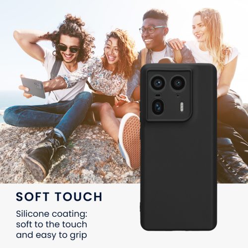 Husa Kwmobile pentru Motorola Edge 50 Ultra, Negru, Silicon, KWM000022SW001C