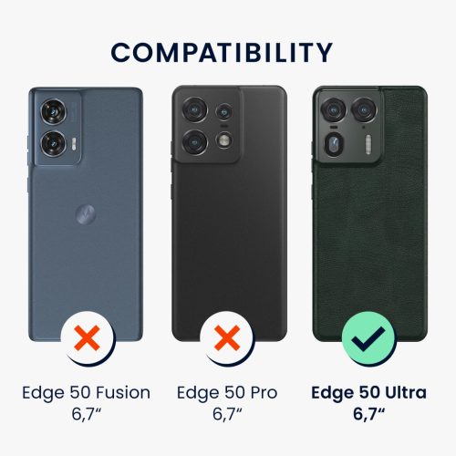 Husa Kwmobile pentru Motorola Edge 50 Ultra, Negru, Silicon, KWM000022SW001C