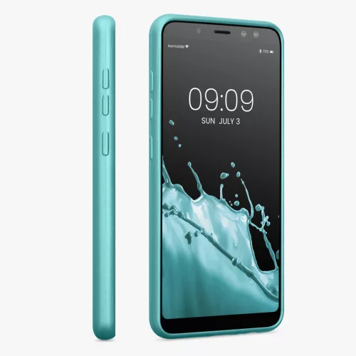 Husa Kwmobile pentru Samsung Galaxy A8 (2018), Verde deschis, Silicon, KWM0000093L014C