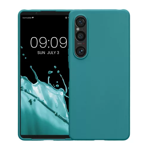 Husa Kwmobile pentru Sony Xperia 1 VI, Albastru, Silicon, KWM000021TR003C