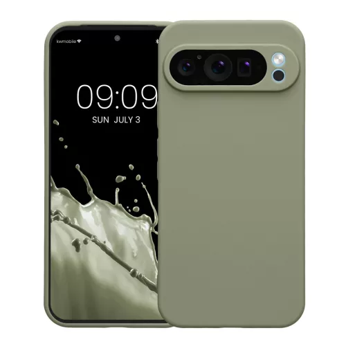 Husa Kwmobile pentru Google Pixel 9 Pro XL, Verde deschis, Silicon, KWM000020PU007C
