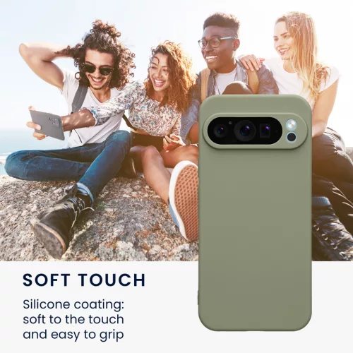 Husa Kwmobile pentru Google Pixel 9 Pro XL, Verde deschis, Silicon, KWM000020PU007C