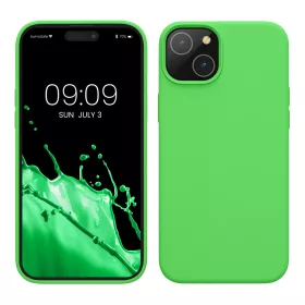   Husa Kwmobile pentru Apple iPhone 15 Plus, Verde, Silicon, KWM000020CB010C